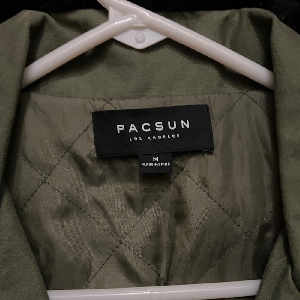 Olive Green Patchwork Jacket - image 2
